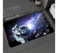 DALEXHM Alfombrilla de baño de Microfibra Alfombrilla para pies Alfombra de baño Super Absorbente Alfombra de baño,Un Astronauta Lleva a Cabo su misión. Técnica Mixta.,60x100cm