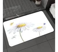 DALEXHM Alfombrilla de baño de Microfibra Alfombrilla para pies Alfombra de baño Super Absorbente Alfombra de baño,Libélula, Polilla de manzanilla, libélulas, refrescante Plantilla de Natural,40x60cm