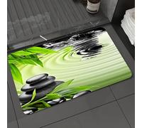 DALEXHM Alfombrilla de baño de Microfibra Alfombrilla para pies Alfombra de baño Super Absorbente Alfombra de baño,Tratamiento de Masaje SPA en jardín con Frangipani y bambú.,40x60cm