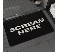 DALEXHM Alfombrilla de baño de Microfibra Alfombrilla para pies Alfombra de baño Super Absorbente Alfombra de baño,GRITA Ella, Texto Texturizado, diseño de Eslogan Personalizado,60x100cm