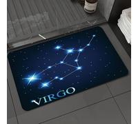 DALEXHM Alfombrilla de baño de Microfibra Alfombrilla para pies Alfombra de baño Super Absorbente Alfombra de baño,Signo del zodíaco Virgo de Las Hermosas Estrellas Brillantes en el Fondo del,40x60cm