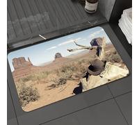 DALEXHM Alfombrilla de baño de Microfibra Alfombrilla para pies Alfombra de baño Super Absorbente Alfombra de baño,Western, Sombrero de Vaquero en una Rama de árbol Seca y Cartel de Se Busca,60x100cm