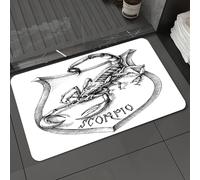 DALEXHM Alfombrilla de baño de Microfibra Alfombrilla para pies Alfombra de baño Super Absorbente Alfombra de baño,Heráldica del escorpión, Signo Zodiacal de Escorpio,40x60cm