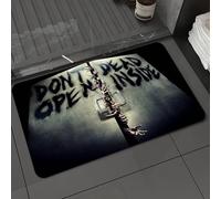 DALEXHM Alfombrilla de baño de Microfibra Alfombrilla para pies Alfombra de baño Super Absorbente Alfombra de baño,“No abras, Muerto por Dentro” La icónica Puerta de,40x60cm