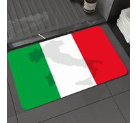 DALEXHM Alfombrilla de baño de Microfibra Alfombrilla para pies Alfombra de baño Super Absorbente Alfombra de baño,Bandera Italiana, Colores Verde, Blanco y Rojo de la geografía de Italia.,60x100cm
