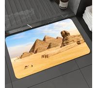 DALEXHM Alfombrilla de baño de Microfibra Alfombrilla para pies Alfombra de baño Super Absorbente Alfombra de baño,Pirámide, Desierto del Sahara, ruinas de una civilización Antigua, Esfinge,40x60cm