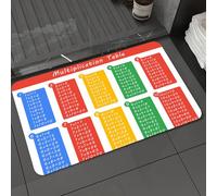 DALEXHM Alfombrilla de baño de Microfibra Alfombrilla para pies Alfombra de baño Super Absorbente Alfombra de baño,Herramienta matemática básica, una Tabla de multiplicar Completa del 1 al 10,50x80cm