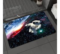 DALEXHM Alfombrilla de baño de Microfibra Alfombrilla para pies Alfombra de baño Super Absorbente Alfombra de baño,El Astronauta en misión en el Espacio Exterior. Elementos de Esta Imagen Pro,40x60cm