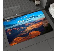 DALEXHM Alfombrilla de baño de Microfibra Alfombrilla para pies Alfombra de baño Super Absorbente Alfombra de baño,Formación rocosa histórica del Gran Cañón al Amanecer con Cielo y Nubes,60x100cm