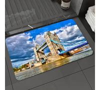 DALEXHM Alfombrilla de baño de Microfibra Alfombrilla para pies Alfombra de baño Super Absorbente Alfombra de baño,Punto de Referencia y atracción turística del Tower Bridge, Londres, Inglate,50x80cm