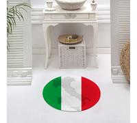 DALEXHM Alfombrilla de baño de Microfibra Alfombrilla para pies Alfombra de baño Super Absorbente Alfombra de baño,Bandera Italiana, Colores Verde, Blanco y Rojo de la geografía de Italia.,60x60cm