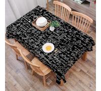 DALEXHM Mantel Mesa Rectangular 137x183 cm,Patrón Vectorial matemático sin Costuras con Figuras, fórmulas y ecuacione,Durabilidad y Fácil Limpieza para tu Mesa - Mantel Hule Antimanchas e Impermeable