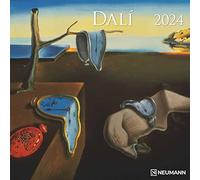 Dali 2024 - Calendario de pared - Calendario de folletos - 30 x 30-30 x 60 pulgadas abierto - Calendario artístico
