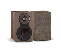 DALI SONIK 1 - Altavoz de estantería ultracompacto de 2 vías (par) con cúpula de tejido de 29 mm, membrana de fibra de madera Clarity Cone de 5¼″ y tecnología SMC, nogal