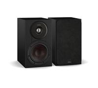 DALI SONIK 1 - Altavoz de estantería ultracompacto de 2 vías (par) con cúpula de tejido de 29 mm, membrana de fibra de madera Clarity Cone de 5¼″ y tecnología SMC, Black Ash