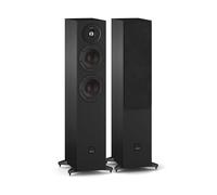 DALI SONIK - 5 altavoces pasivos de alta fidelidad delgados de pie - Woofers de cono de claridad duales de 5.25 pulgadas, tweeter de cúpula suave de 1.1 pulgadas, sistema de imán SMC, ceniza negra