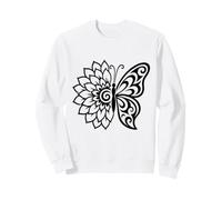 Dalia Media Mariposa Tribal Floral Ornamental Boho Line Art Sudadera