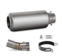 Dalidak Adaptador de línea de escape deslizante for motocicleta CFMOTO 450SR 450 SR 2022-2025, proyecto de silenciador de tubo intermedio, kit de carreras de escape modificado(A with Project Laser)