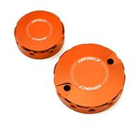 DALIDAK Tapa del depósito de líquido de freno delantero y trasero for motocicleta KTM 1290 SUPER ADVENTURE SR 1290 Super ADV R/T 1290SAS 1290 Super Duke R GT(Orange-Combo (2pcs))