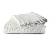 DALINA Colcha Multiusos Sofa,Manta Foulard,Plaid para Cama,Cubresofa Cubrecama,Comoda Practica y Suave. Poliester Algodón con Bordaje de Ondulado Gris 180X260CM
