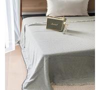 DALINA Colcha Multiusos Sofa,Manta Foulard,Plaid para Cama,Cubresofa Cubrecama,Comoda Practica y Suave. Poliester Algodón con Bordaje de Rombo Negro 180X260CM