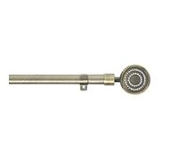 DALINA TEXTIL - Barra Cortina Bronce Extensible Aluminio - Barra Cortina Fina para Salón Dormitorio - Palos Cortinas Delgado 19mm con Remate de Perlistas(Bronce, 70-120cm)