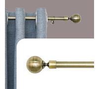 DALINA TEXTIL - Barra de Cortina Extensible Básica - Barra Cortinas Fina para Salón Dormitorio - Barra Cotina delgada, 19 mm, con extremos redondeados. Bronce 120-210CM