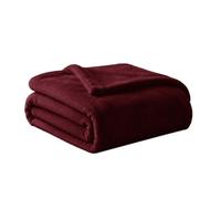 DALINA Textil - Manta para Sofá Grande 220x240cm - Manta Cama 135-150, Sobrecama - Manta Terciopelo Ligera para Sofá, Cama, Viaje, Sala de Estar (Rojo Tinto)