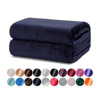 DALINA Textil - Manta para Sofá Grande 220x240cm - Manta Cama 135-150, Sobrecama - Manta Terciopelo Ligera para Sofá, Cama, Viaje, Sala de Estar (Azul Azul Marino)