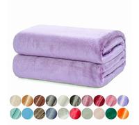 DALINA Textil - Manta para Sofá Grande 220x240cm - Manta Cama 135-150, Sobrecama - Manta Terciopelo Ligera para Sofá, Cama, Viaje, Sala de Estar (Lila)
