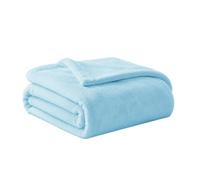 DALINA Textil - Manta para Sofá Grande 220x240cm - Manta Cama 135-150, Sobrecama - Manta Terciopelo Ligera para Sofá, Cama, Viaje, Sala de Estar (Celeste)