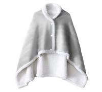 DALINA Textil - Manta Poncho de Invierno Frazada Forro Polar, Suave, cálida, Capa con Botones Acogedora Manta Térmica, Manta Poncho Franela con Borrego 100x140cm