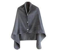 DALINA Textil - Manta Poncho de Invierno Frazada Forro Polar, Suave, cálida, Manta Capa con Botones acogedora Manta térmica, Manta Poncho Franela 100x140cm