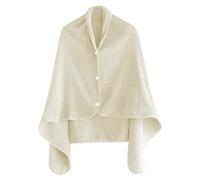 DALINA Textil - Manta Poncho de Invierno Frazada Forro Polar, Suave, cálida, Manta Capa con Botones acogedora Manta térmica, Manta Poncho Franela 100x140cm