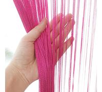 DALINA Textil - Panel Cortina Flecos de Hilos 100x200cm, Cortina de la Puerta, Cortina de Hilos de la Tira de Las Cintas, Panel Cortina devorativo. Fucsia