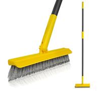 DALIPER 2 en 1 Cepillo de lechada con 127CM Mango Largo, Giratorio Cepillo de Limpieza de lechada en Forma de V Grout Line Scrubber, 180 °Rotatable Ducha Azulejos Scrub con cerdas duras