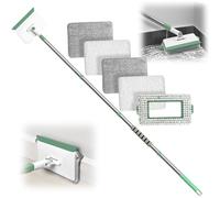 DALIPER Mopa para Limpiar Azulejos y Paredes con Mango Ajustable 139CM - Kit Completo con 1 Cabezal y 4 Almohadillas para Zócalos, Techos, Cocina y Baño