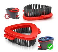 DALIPER Paquete de 2 cepillos giratorios para sistema O-Cedar RinseClean de 2 tanques, accesorios de fregona, cabezales de repuesto para fregona, cepillo de limpieza triangular de cerdas duras de