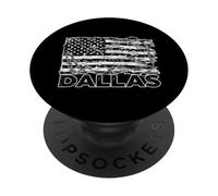 Dallas American Flag USA Streetwear Barbed Wire Distressed PopSockets PopGrip Adhesivo