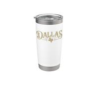 Dallas Desert Camo Texas Throwback Style Vintage Weathered Vaso térmico de acero inoxidable de doble pared