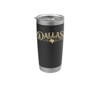 Dallas Desert Camo Texas Throwback Style Vintage Weathered Vaso térmico de acero inoxidable de doble pared