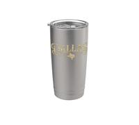 Dallas Desert Camo Texas Throwback Style Vintage Weathered Vaso térmico de acero inoxidable de doble pared
