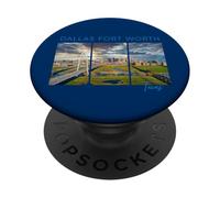 Dallas Fort Worth Texas Horizonte Arte DFW Cityscape Funkytown PopSockets PopGrip Adhesivo