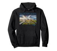 Dallas Fort Worth Texas Horizonte Arte DFW Cityscape Funkytown Sudadera con Capucha