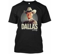 Dallas - J.R. Ewing Ewing TV Shows Series TV T Tshirts Camisetas y Tops Gift tee for Men Women Unisex-Black(Large)