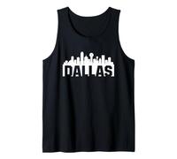 Dallas Streetwear City Skyline Urban Vibes Vintage Inspired Camiseta sin Mangas