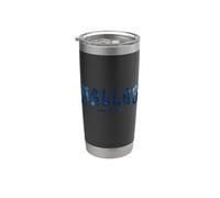 Dallas Texas Classic Blue Vintage Distressed Style Weathered Vaso térmico de acero inoxidable de doble pared