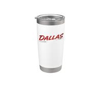 Dallas Texas Distressed Weathered Vintage Streetwear Style Vaso térmico de acero inoxidable de doble pared