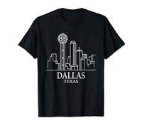 Dallas Texas Minimalist City Skyline Travel Souvenir Camiseta