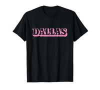 Dallas Texas Pink Cowgirl Vibe Vintage Inspired Girly Pretty Camiseta